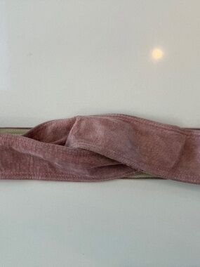 Suede Leather Belt — Dusty Pink / Mauve | Size M/L